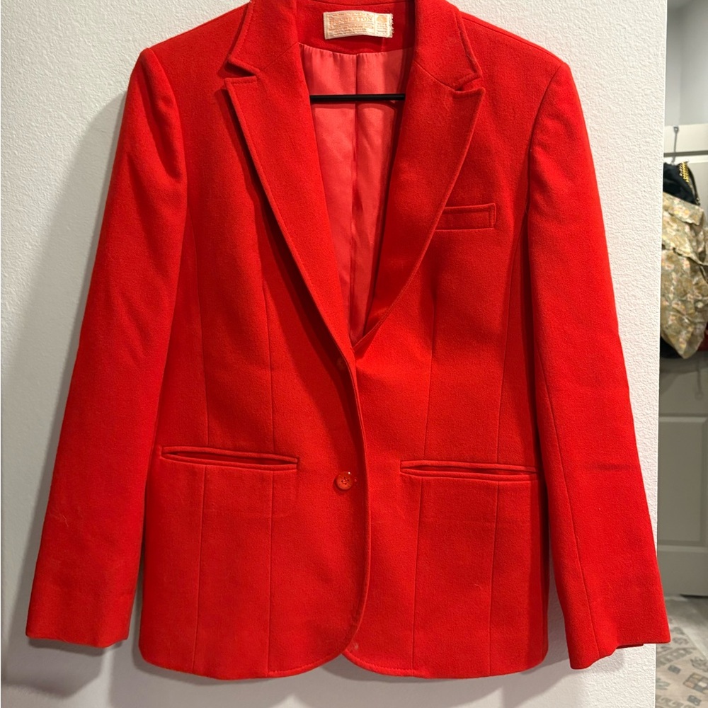 Pendleton red poppy wool blazer jacket estimated size S–M tailored classic